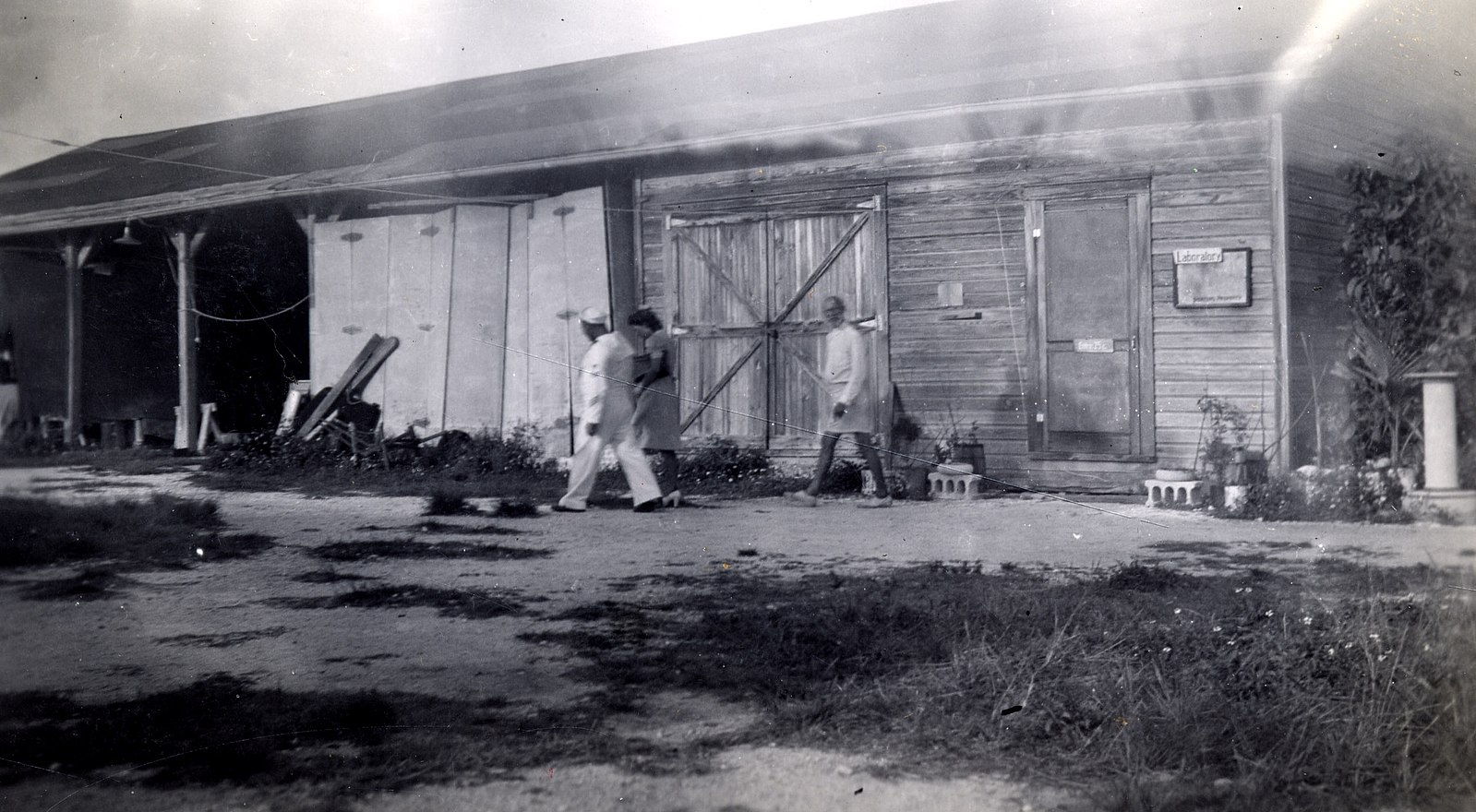 Carl Tanzler's Laboratory. He is walking out front