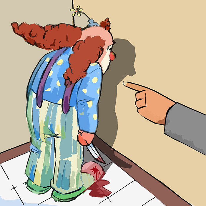Bad, Bad Clown, stand in the corner!